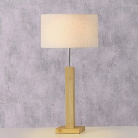 Lampa stołowa z bambusową bazą BENITO, 57 cm