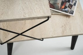 Szafka nocna Cross Travertine and Black