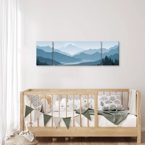 Obraz - Góry oczami grafika (170x50 cm)