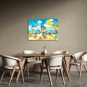 Obraz na szkle - Dzień na plaży (70x50 cm)