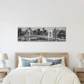 Obraz - Czarno-białe duże miasto (170x50 cm)