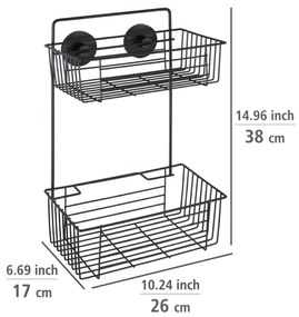 Półka pod prysznic BARI Vacuum-Loc, dwupoziomowa, WENKO