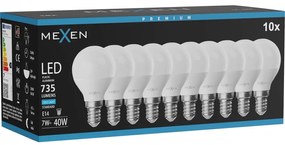 Mexen Nova 10x żarówka LED E14, G45, 7W, Zimna - 6500K, 735 lm - L101-E14-0765-01x10