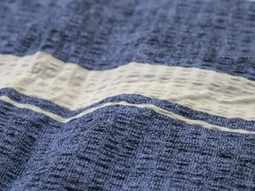 PrzytulneMieszkanie.pl PrzytulneMieszkanie.pl Pościel z kory bawełnianej renforcé BLUE LINE niebieska Rozmiar pościeli: 70 x 90 cm | 140 x 200 cm