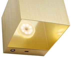 Złota lampa ścienna z LED i dotykowym ściemniaczem, ładowalna - Joris Nowoczesny Oswietlenie wewnetrzne