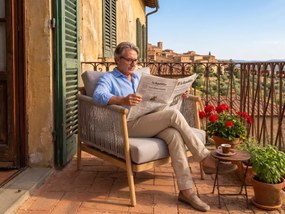 Aluminiowy fotel tarasowy BLANDO