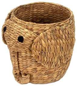 Dziecięcy kosz na zabawki z hiacyntu wodnego w naturalnym kolorze ø 30x35 cm Elephant – Compactor