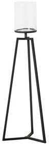 Szklane świeczniki na metalowym stelażu Cosa, 75-95 cm
