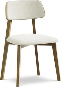 Kremowe krzesło z litego drewna Niu – Makamii