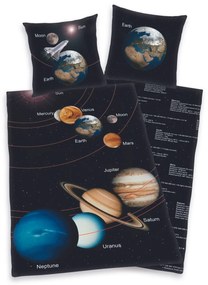 Pościel bawełniana Kosmos, 140 x 200 cm, 70 x 90 cm
