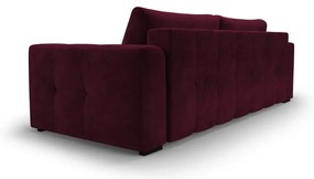 Ciemnoczerwona aksamitna rozkładana sofa Milo Casa Luca