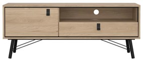 Szafka pod TV w dekorze dębu w naturalnym kolorze 150x60x40 cm Ry – Tvilum