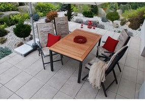 CONCEPT FSC - stół ogrodowy z blatem tekowym 150 x 90 x 75 cm