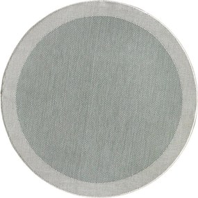 Dywan zewnętrzny Miovani  zielono-kremowy koło 120 cm x 120 cm