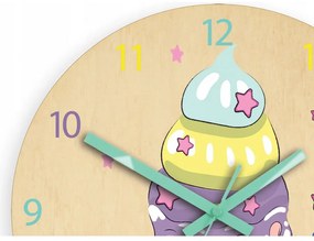 Zegar ścienny cichy do pokoju dziecięcego drewniany nowoczesny dekoracyjny