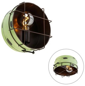 Kinkiet / Lampa scienna Industralny Zielony 25 cm - BarrilPrzemysłowy Oswietlenie wewnetrzne