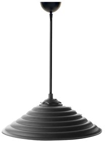 Czarna lampa wisząca z metalowym kloszem ø 25 cm – Opviq lights