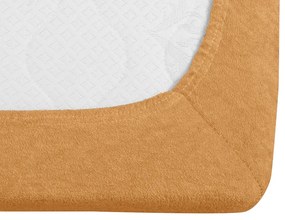 PrzytulneMieszkanie.pl Prześcieradło frotte EXCLUSIVE morelowe 140x200 cm