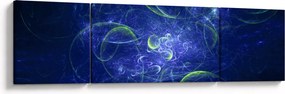 Obraz - niebieska abstrakcja (170x50 cm)