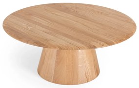 Okrągły stolik z litego drewna dębowego ø 80 cm Mushroom – Gazzda