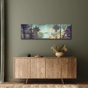 Obraz - miasto w przyszłości (170x50 cm)