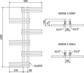 Mexen Jari grzejnik elektryczny 1005 x 550 mm, 300 W, czarny - W115-1005-550-2300-70
