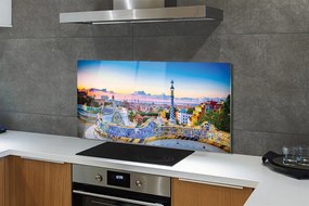 Panel szklany do Kuchni Słoneczna Panorama Hiszpanii