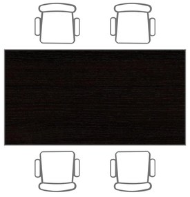 Stół do jadalni 1800 x 800 mm, nogi szare, wenge