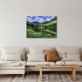 Obraz - Krajobraz z jeziorem (70x50 cm)