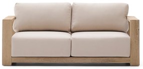 Beżowo-naturalna sofa ogrodowa z litego drewna akacjowego Ambra – Kave Home