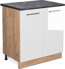 Szafki kuchenne biały wysoki połysk 80x60x82 fame-line