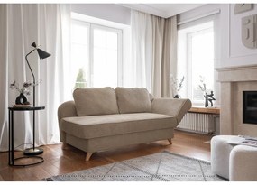 Szarobrązowy sztruksowy szezlong (prawostronny) Chic Charlotte – Miuform