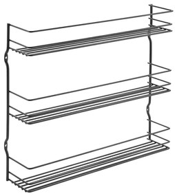 Czarna 3-poziomowa półka na przyprawy Metaltex Pepito Lava