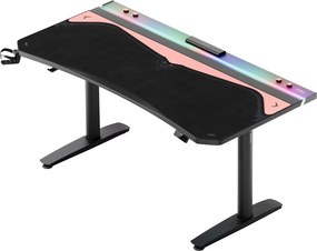 Podkładka ochronna na biurko Diablo X-Forge 160 cm, Black Akira Pink