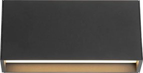 Nowoczesna lampa ścienna antracytowa z LED IP54 - Spector