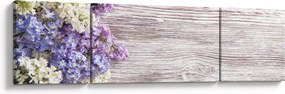 Obraz bzu na drewnie (170x50 cm)