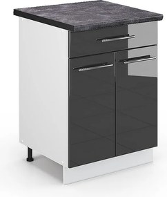Szafka dolna do kuchni antracyt wysoki połysk 60x60x82 fame-line