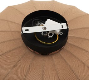 Lampa sufitowa w stylu japandi, brązowa, z abażurem z tkaniny - Bida
