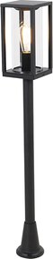 Stojąca lampa zewnętrzna czarna 100 cm z kołkiem gruntowym i wpustem kablowym - Charlois