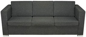 Trzyosobowa ciemnoszara sofa loftowa - Sigala 3Q