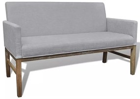Jasnoszara elegancka ławka tapicerowana - Hikko