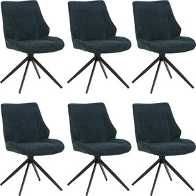 Krzesło do jadalni MCW-O48 (zestaw 6 sztuk),  zielono-petrolowy