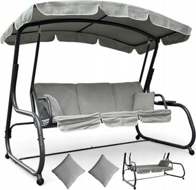 Bujana huśtawka do ogrodu wolnostojąca Nepal MAS-4026 jasny szary