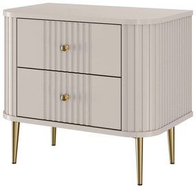 Zestaw szafek nocnych Vesper 56 cm - kaszmir / złote nogi