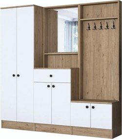 Zestaw do przedpokoju Pome White and Walnut I