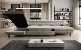 Narożnik RAVEN XL wolnostojący z funkcją spania tkanina Artico 37431 Nata WERSAL