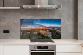 Szkło do Kuchni na Ścianę Architektura Antycznych Aten