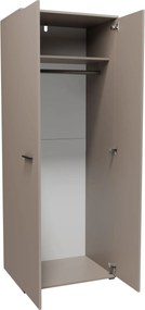 Kaszmirowa szafa dwudrzwiowa na ubrania z drążkiem F9-C76