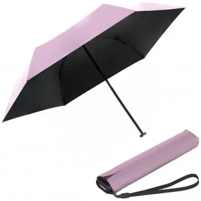 KNIRPS US.050 ROSE WITH BLACK - lekki damski parasol składany na płasko