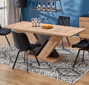 Rozkładany stół na oryginalnej nodze Brandon dąb wotan/czarny